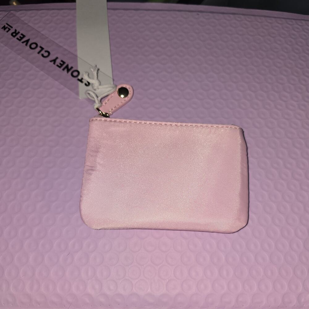 STONEY CLOVER Lane Zippered Card Case Flamingo Pink Brand New W/Tags Great Gift